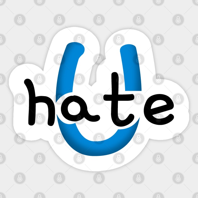 Hate U Sticker by Ando